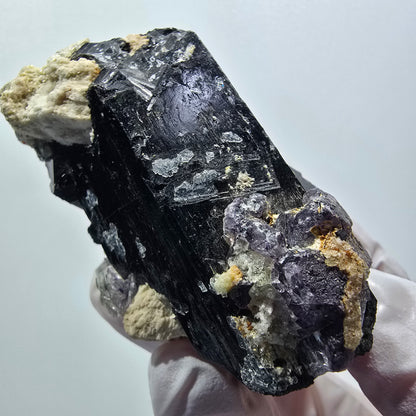 Schorl Tourmaline, Fluorite, Hyalite Opal, Muscovite Erongo, Namibia 64*40*38mm #12401