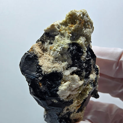 Schorl Tourmaline, Fluorite, Hyalite Opal, Muscovite Erongo, Namibia 64*40*38mm #12401