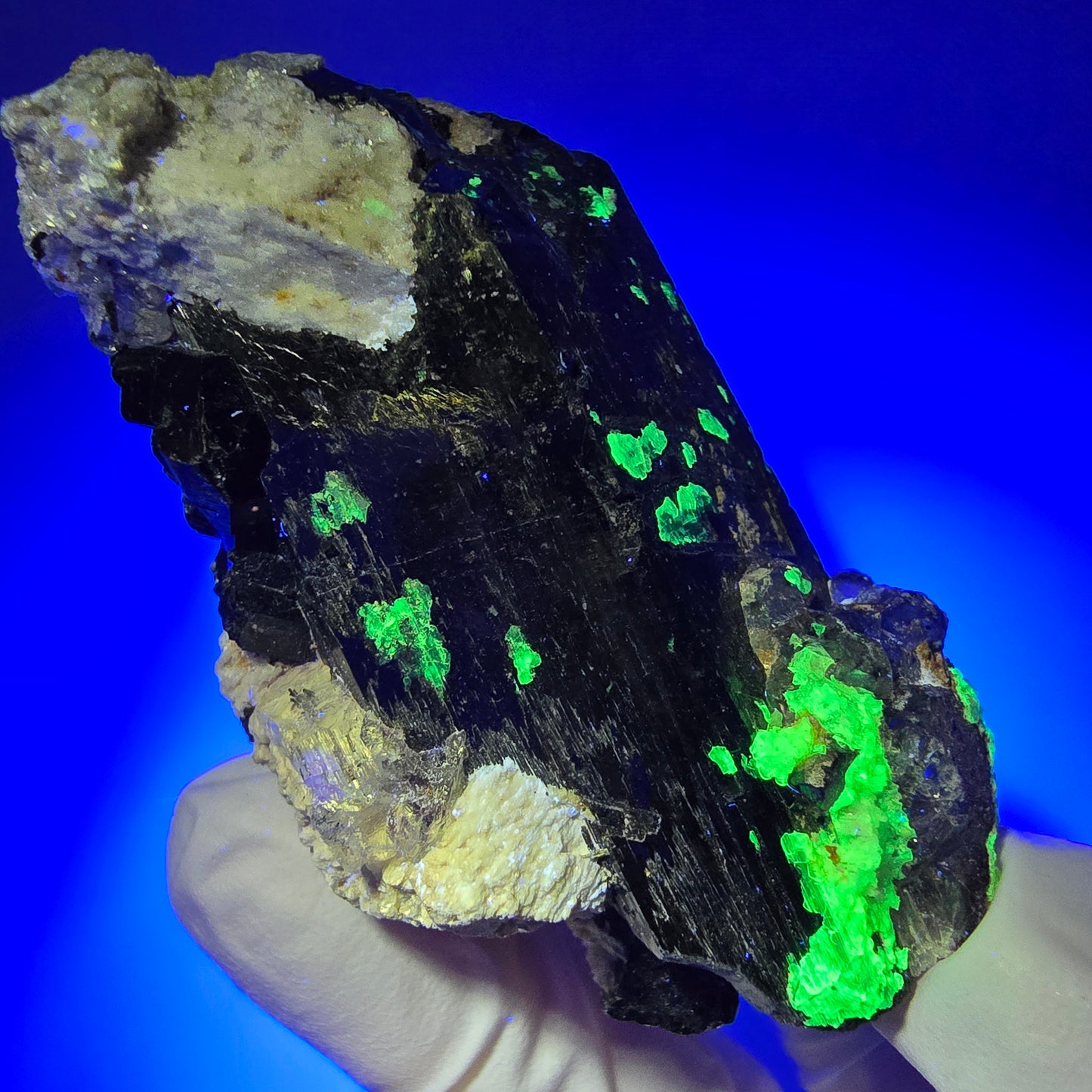 Schorl Tourmaline, Fluorite, Hyalite Opal, Muscovite Erongo, Namibia 64*40*38mm #12401