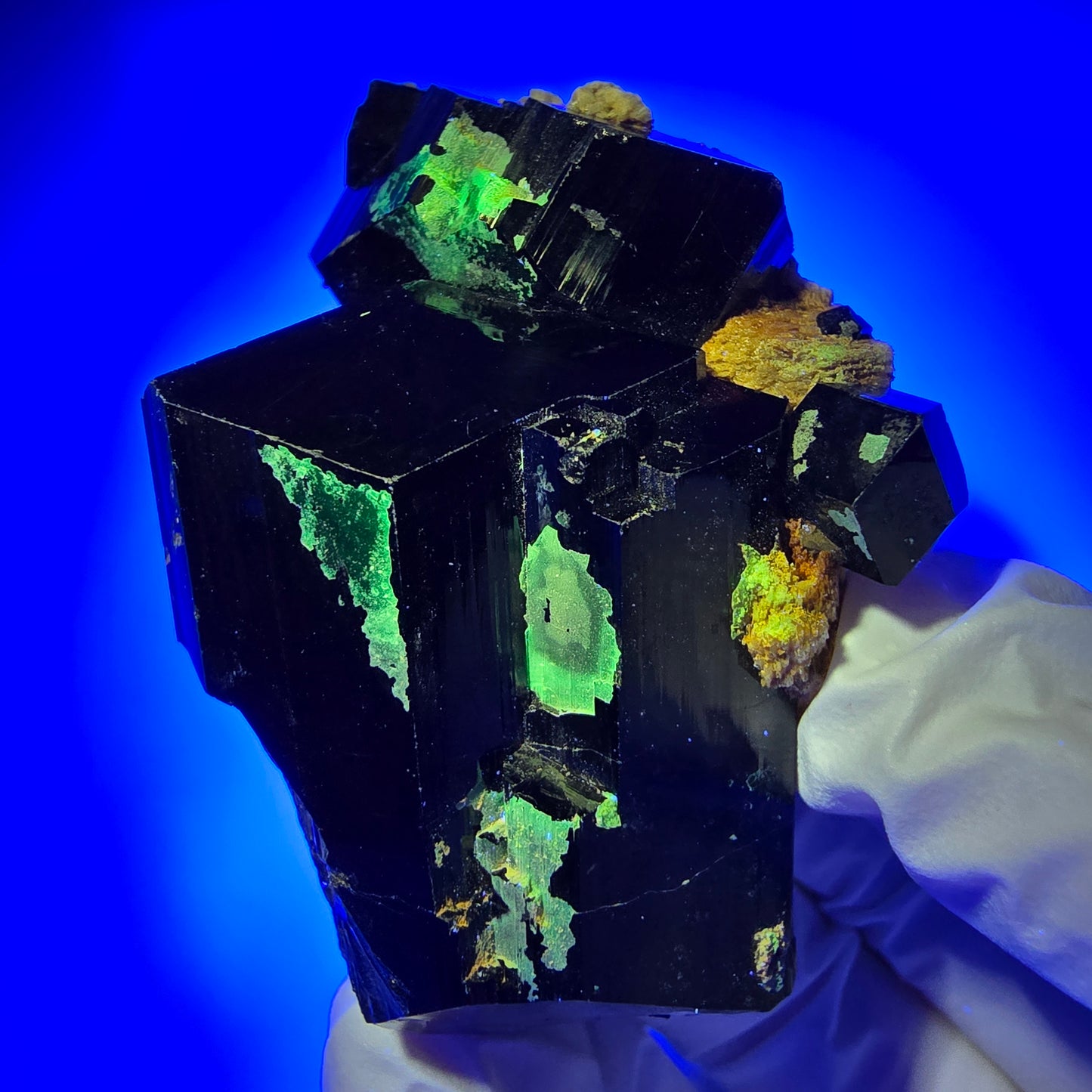 Schörl Turmalin, Hyalit Opal, Rauchquarz, Orthoklas Erongo, Namibia 61*41*40mm #12402
