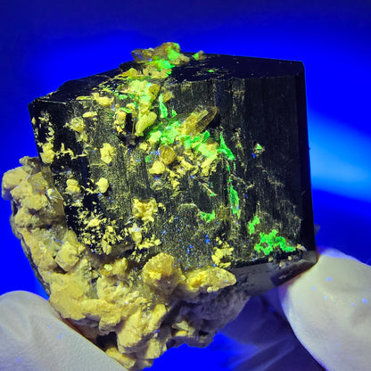 Schörl Turmalin, Hyalit Opal, Rauchquarz, Orthoklas Erongo, Namibia 47*45*35mm #12403