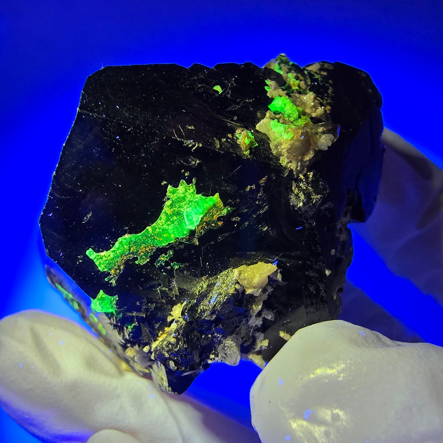 Schörl Turmalin, Hyalit Opal, Rauchquarz, Orthoklas Erongo, Namibia 47*45*35mm #12403