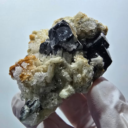 Rare Schorl Tourmaline, Hyalite Opal, Orthoclase Erongo, Namibia 65*48*36mm #12405