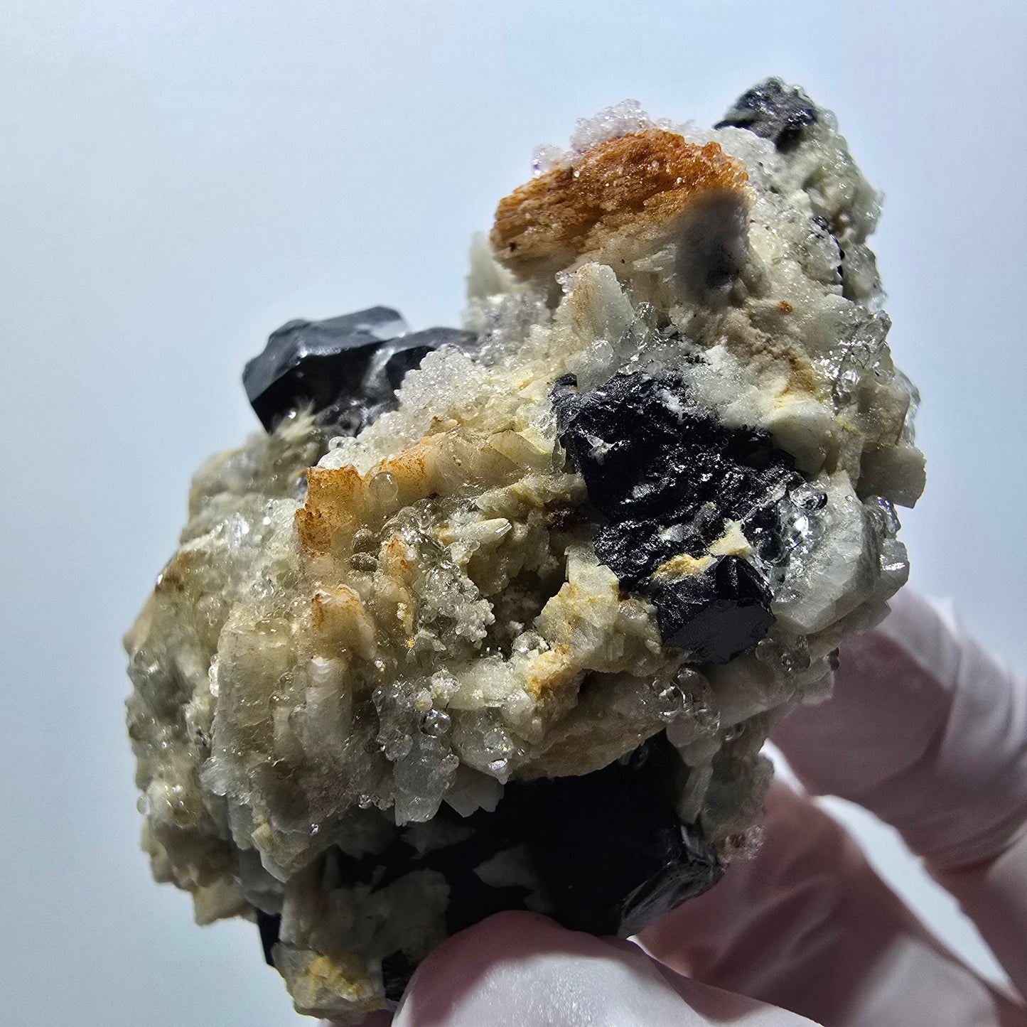 Rare Schorl Tourmaline, Hyalite Opal, Orthoclase Erongo, Namibia 65*48*36mm #12405