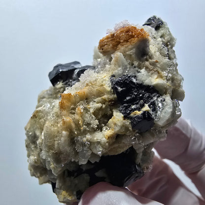 Rare Schorl Tourmaline, Hyalite Opal, Orthoclase Erongo, Namibia 65*48*36mm #12405
