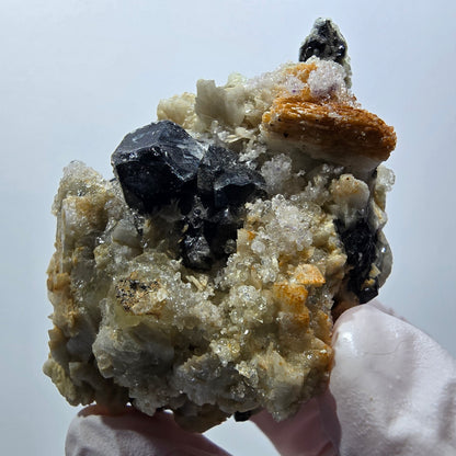 Rare Schorl Tourmaline, Hyalite Opal, Orthoclase Erongo, Namibia 65*48*36mm #12405