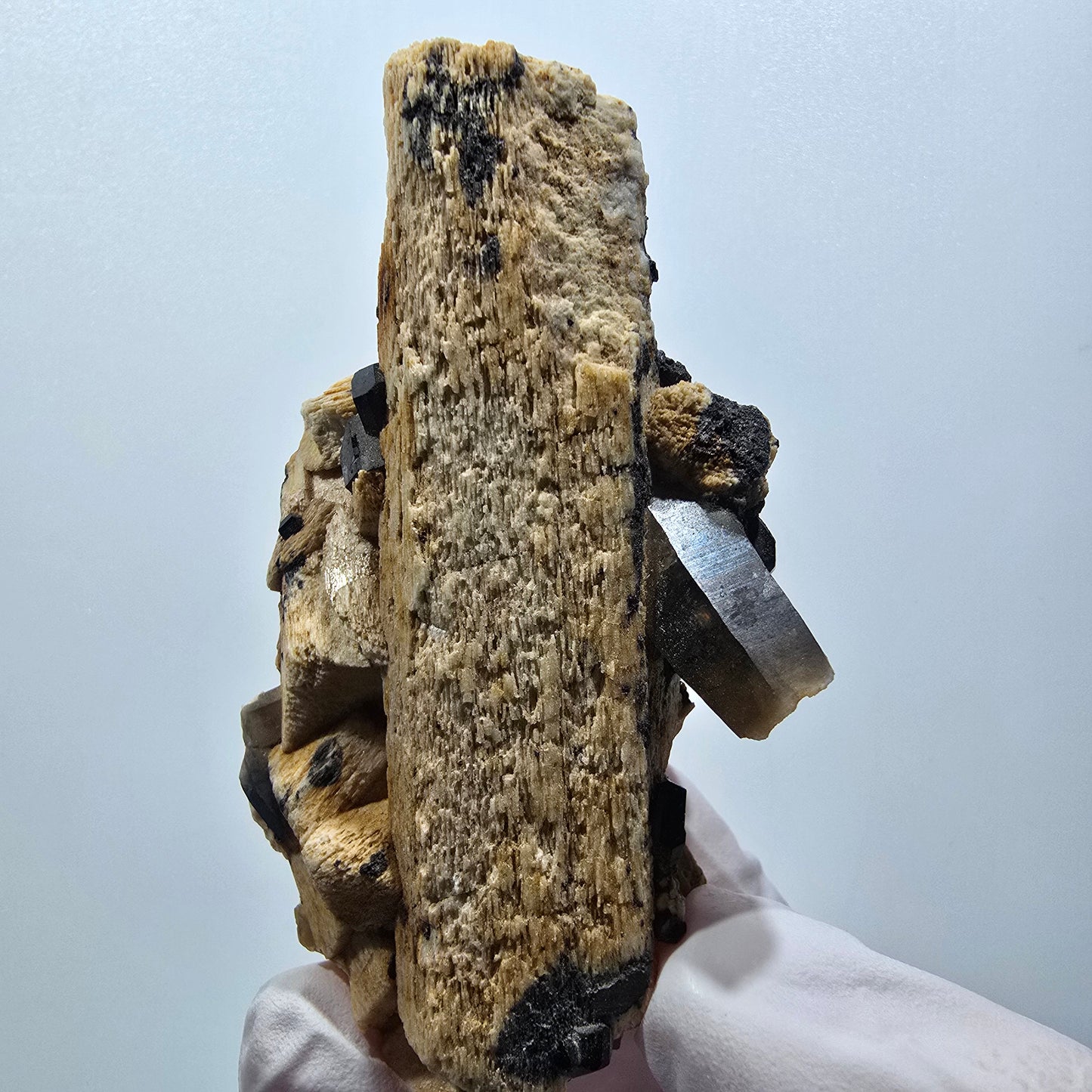 Seltene Schörl Turmalin, Rauchquarz, Orthoklas Stufe Erongo, Namibia 78*43*32mm #12407