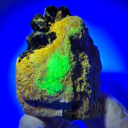 Rare Schorl Tourmaline, Hyalite Opal, Orthoclase Erongo, Namibia 64*51*44mm #12408