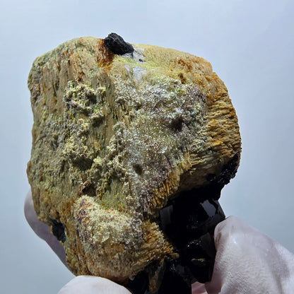 Rare Schorl Tourmaline, Hyalite Opal, Orthoclase Erongo, Namibia 64*51*44mm #12408