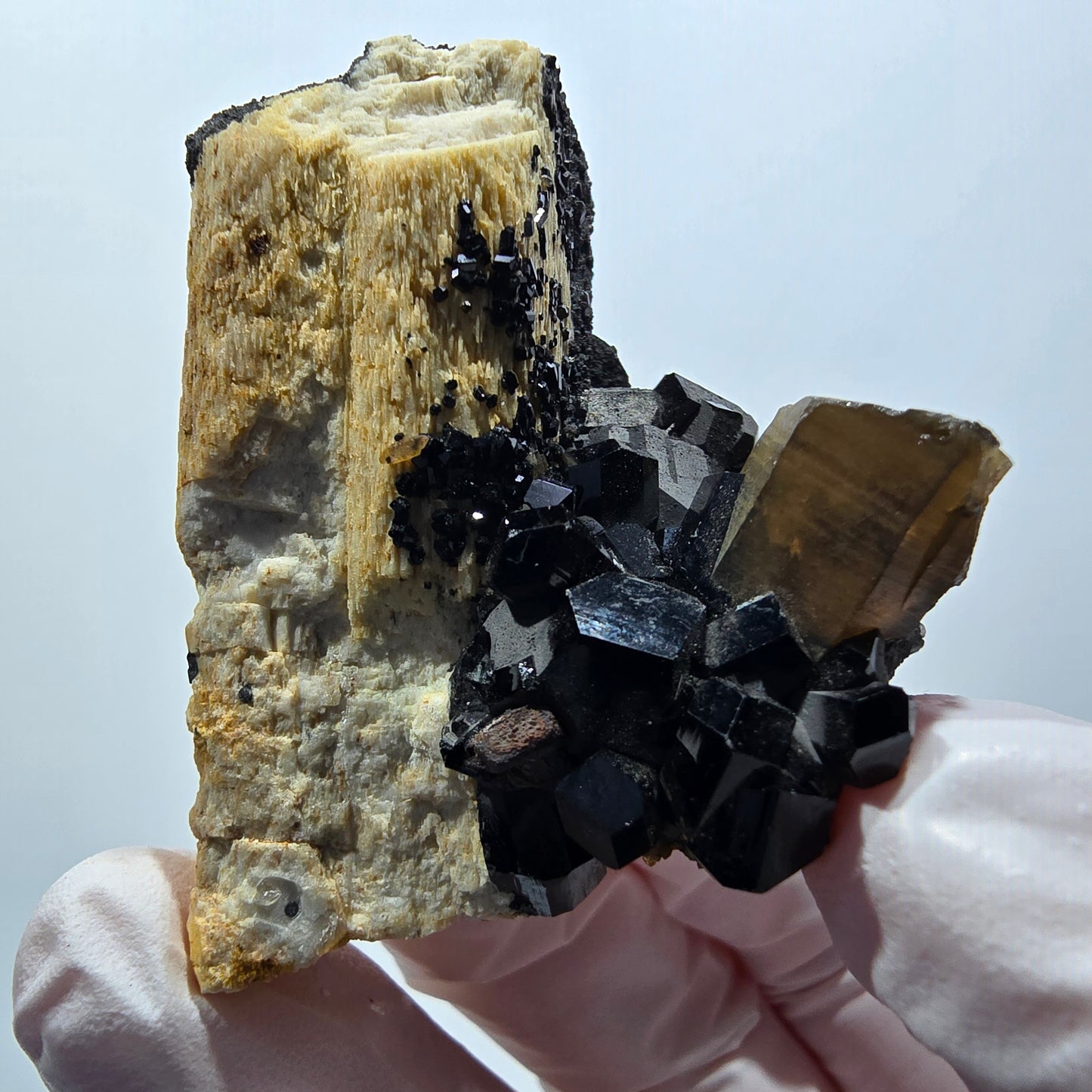Seltene Schörl Turmalin, Rauchquarz, Orthoklas Stufe Erongo, Namibia 51*41*32mm #12409