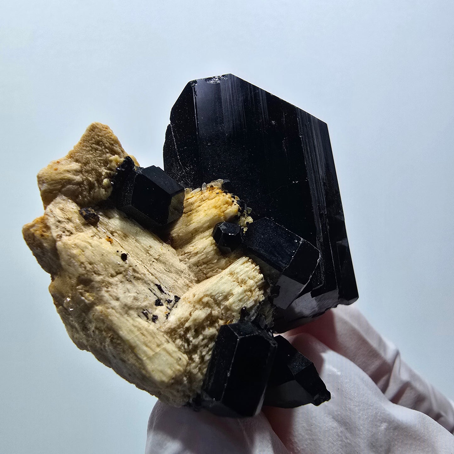 Rare Schorl Tourmaline, Orthoclase specimen Erongo, Namibia 44*41*17mm #12412