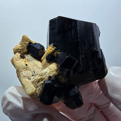 Rare Schorl Tourmaline, Orthoclase specimen Erongo, Namibia 44*41*17mm #12412