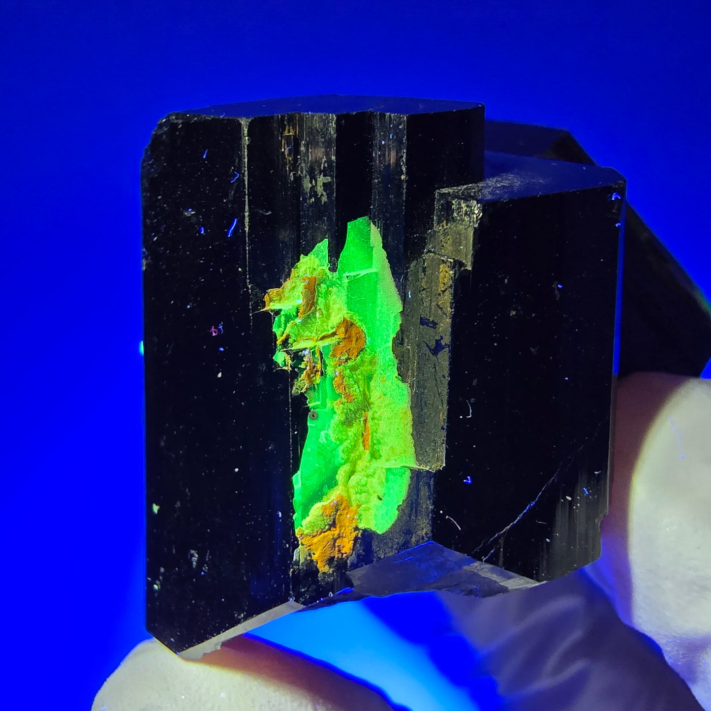 Rare Schorl Tourmaline, Hyalite Opal Specimen Erongo, Namibia 54*38*38mm #12415