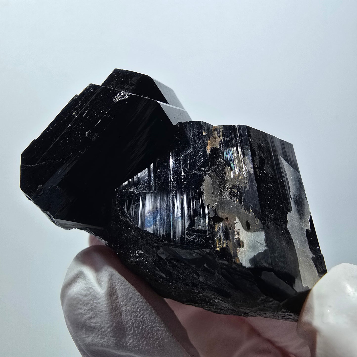 Rare Schorl Tourmaline, Hyalite Opal Specimen Erongo, Namibia 54*38*38mm #12415