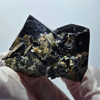 Rare Schorl Tourmaline, Hyalite Opal Specimen Erongo, Namibia 54*38*38mm #12415