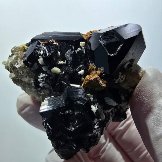 Seltene Schörl Turmalin, Rauchquarz, Orthoklas Stufe Erongo, Namibia 52*48*43mm #12420