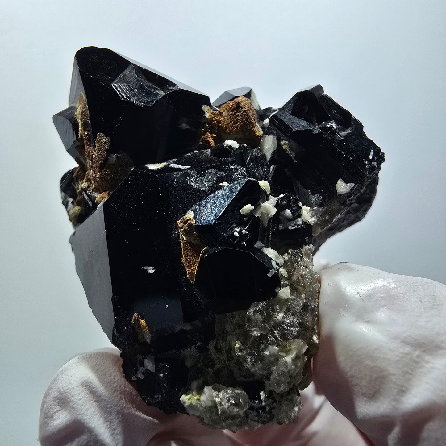 Seltene Schörl Turmalin, Rauchquarz, Orthoklas Stufe Erongo, Namibia 52*48*43mm #12420