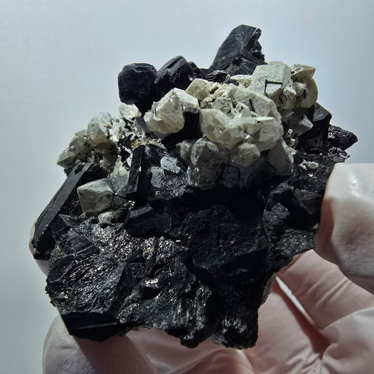 Seltene Schörl Turmalin, Rauchquarz, Orthoklas Stufe Erongo, Namibia 68*54*30mm #12421