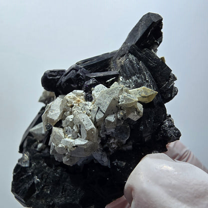 Seltene Schörl Turmalin, Rauchquarz, Orthoklas Stufe Erongo, Namibia 68*54*30mm #12421