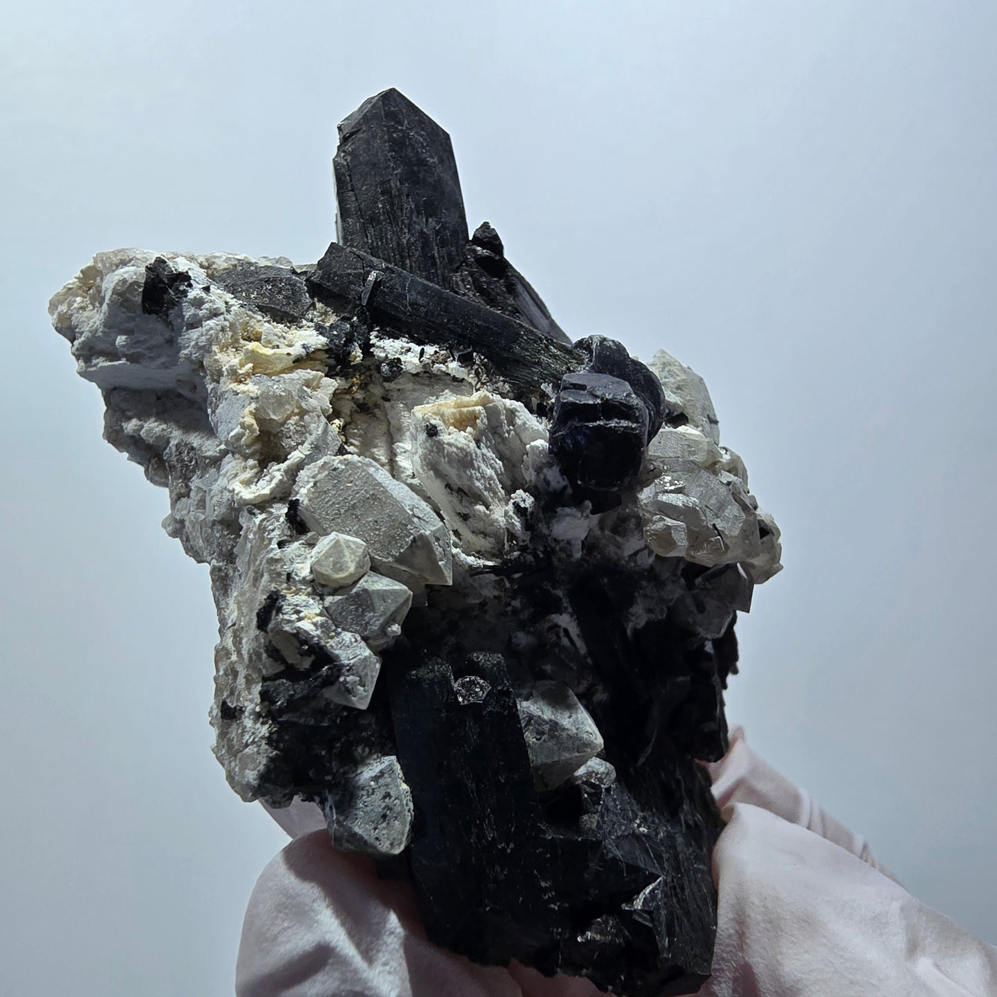 Seltene Schörl Turmalin, Rauchquarz, Orthoklas Stufe Erongo, Namibia 68*54*30mm #12421