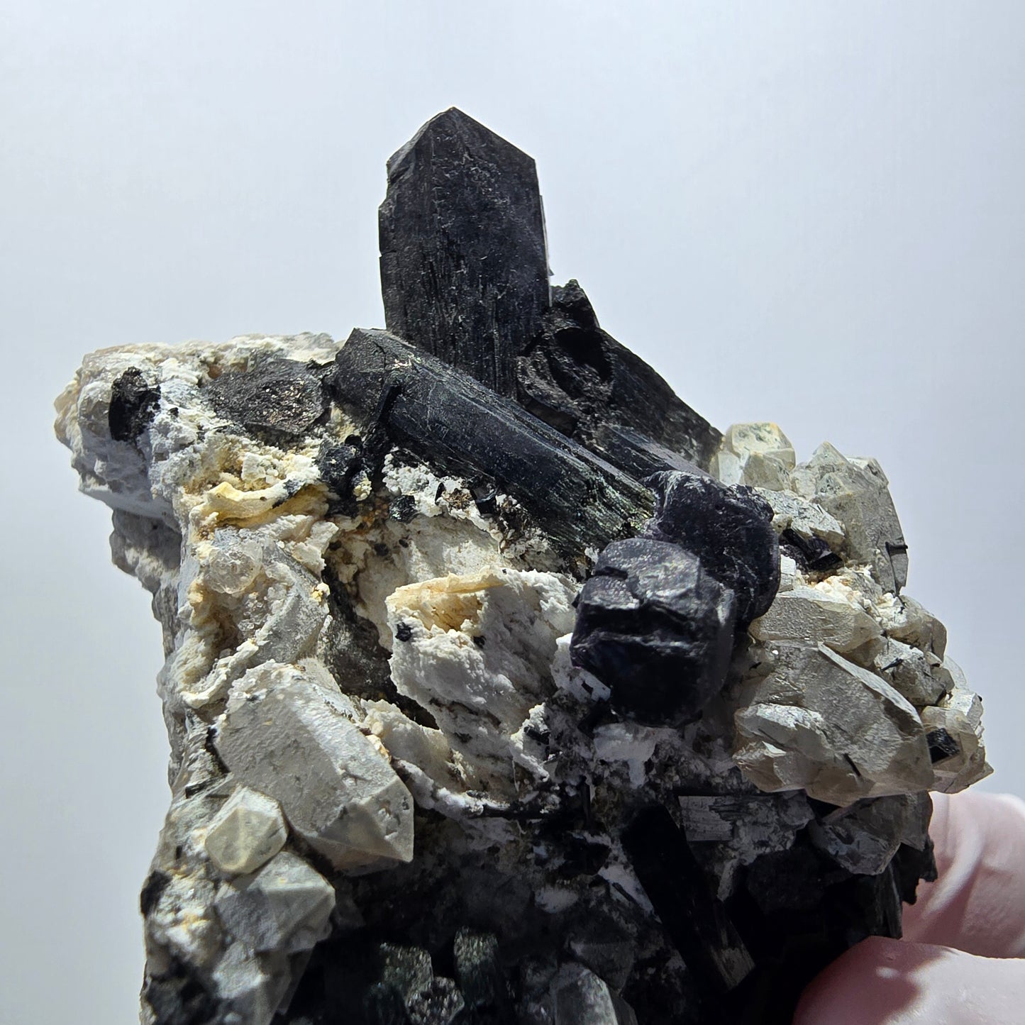 Seltene Schörl Turmalin, Rauchquarz, Orthoklas Stufe Erongo, Namibia 68*54*30mm #12421