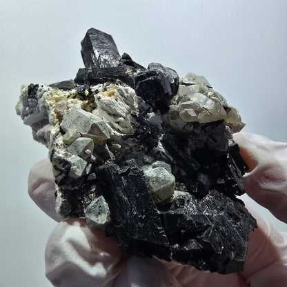 Seltene Schörl Turmalin, Rauchquarz, Orthoklas Stufe Erongo, Namibia 68*54*30mm #12421