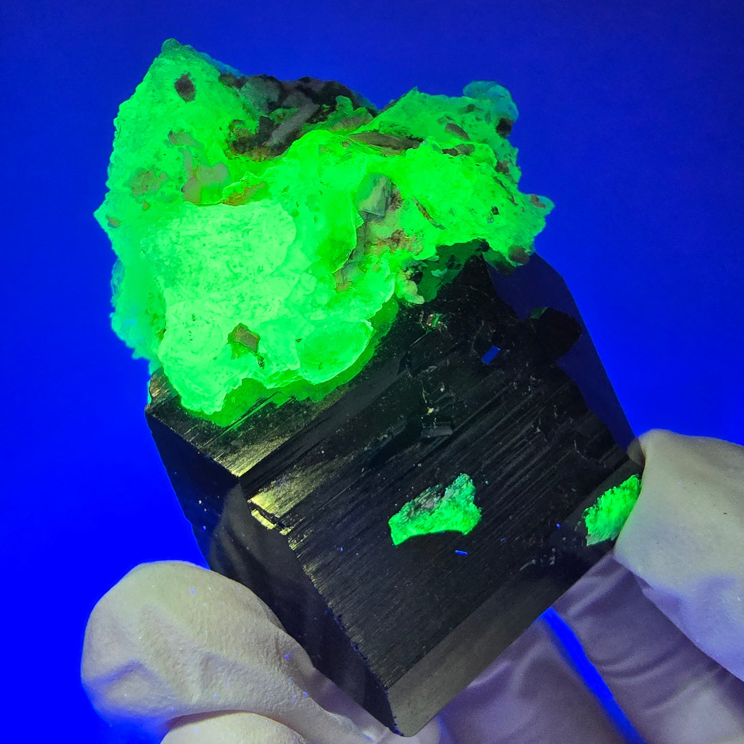 Rare Schorl Tourmaline, Hyalite Opal Specimen Erongo, Namibia 58*42*32mm #12423