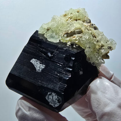 Rare Schorl Tourmaline, Hyalite Opal Specimen Erongo, Namibia 58*42*32mm #12423