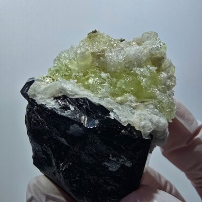 Rare Schorl Tourmaline, Hyalite Opal Specimen Erongo, Namibia 58*42*32mm #12423