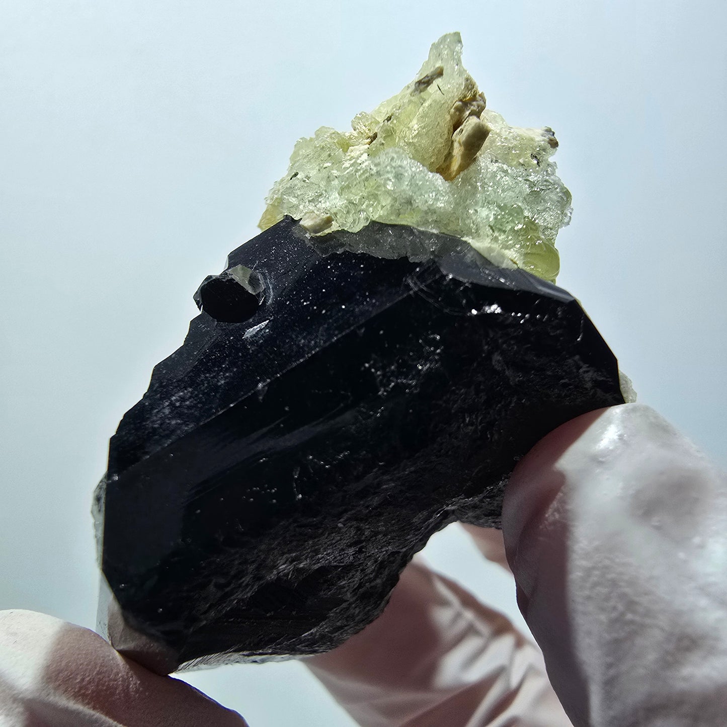 Rare Schorl Tourmaline, Hyalite Opal Specimen Erongo, Namibia 58*42*32mm #12423