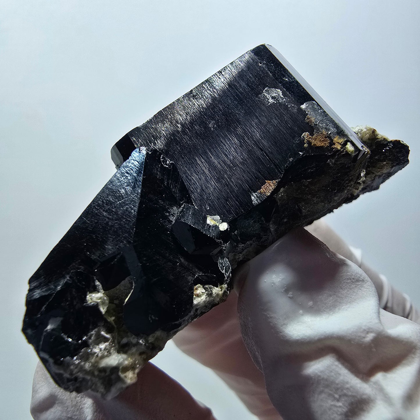 Rare Schorl Tourmaline, Hyalite Opal Specimen Erongo, Namibia 52*30*24mm #12424