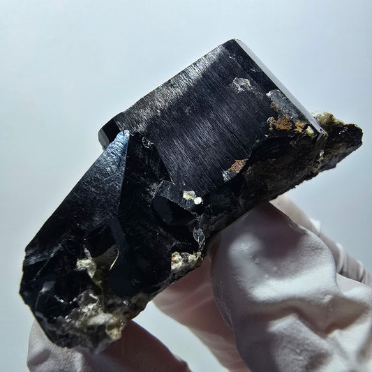 Rare Schorl Tourmaline, Hyalite Opal Specimen Erongo, Namibia 52*30*24mm #12424
