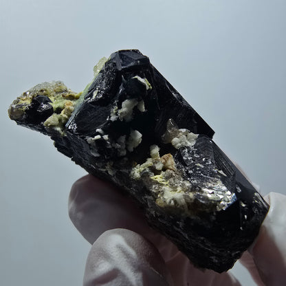Rare Schorl Tourmaline, Hyalite Opal Specimen Erongo, Namibia 52*30*24mm #12424