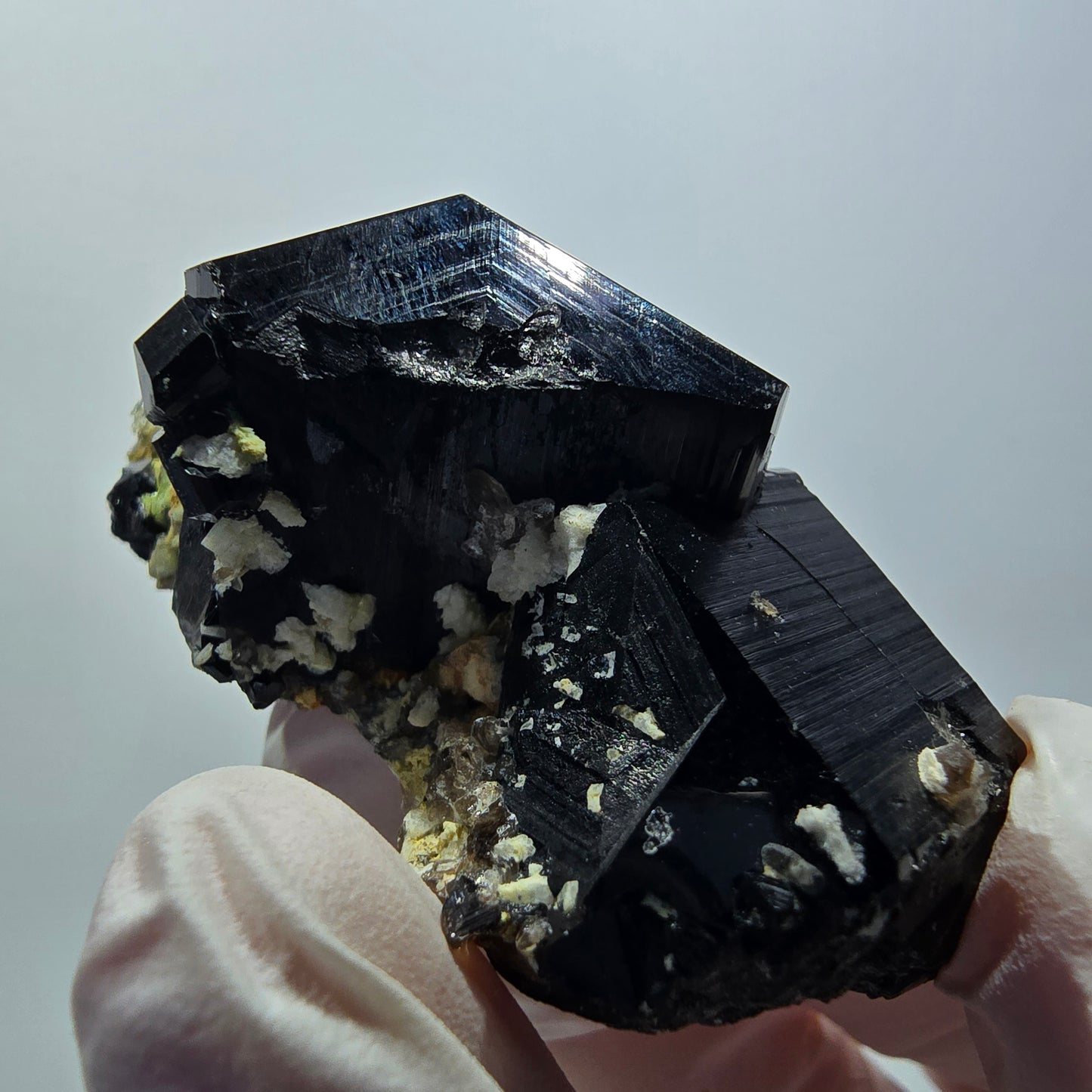Rare Schorl Tourmaline, Hyalite Opal Specimen Erongo, Namibia 52*30*24mm #12424