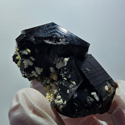 Rare Schorl Tourmaline, Hyalite Opal Specimen Erongo, Namibia 52*30*24mm #12424