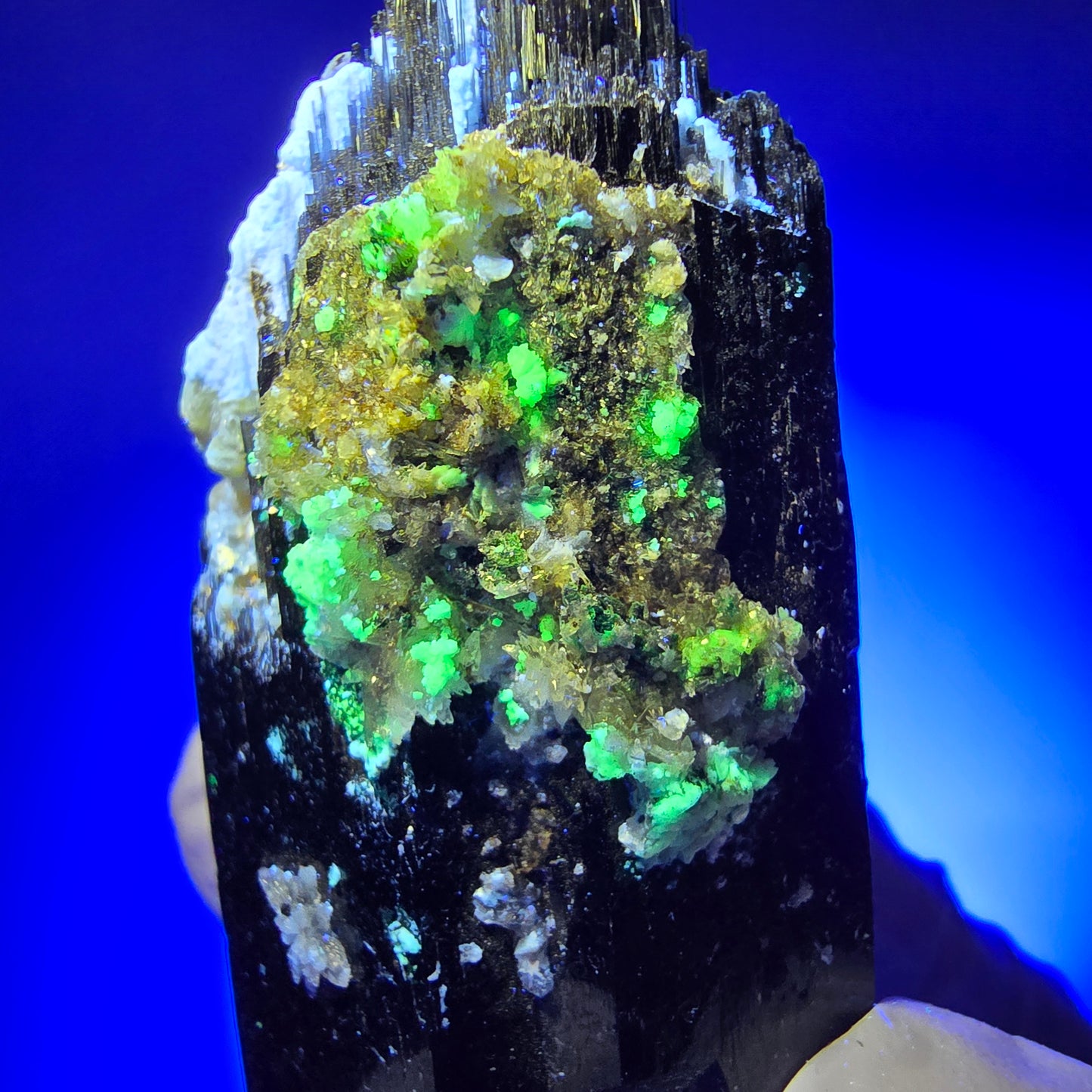 Rare Schorl Tourmaline, Hyalite Opal, Muscovite Specimen Erongo, Namibia 53*30*24mm #12426