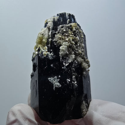 Rare Schorl Tourmaline, Hyalite Opal, Muscovite Specimen Erongo, Namibia 53*30*24mm #12426