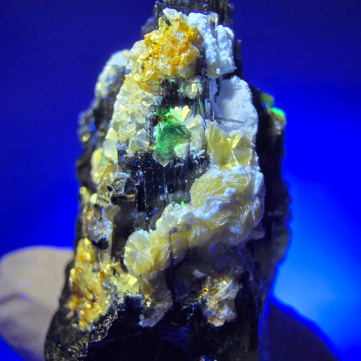 Rare Schorl Tourmaline, Hyalite Opal, Muscovite Specimen Erongo, Namibia 53*30*24mm #12426
