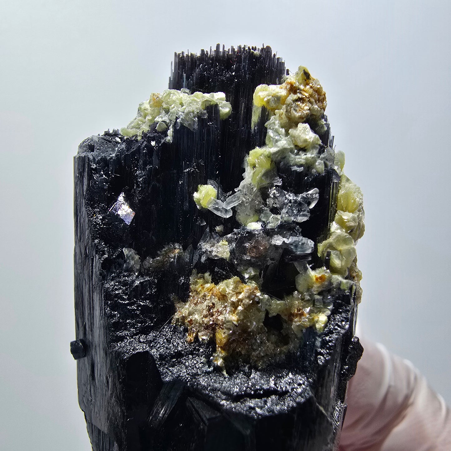 Rare Schorl Tourmaline, Hyalite Opal, Muscovite Specimen Erongo, Namibia 53*30*24mm #12426