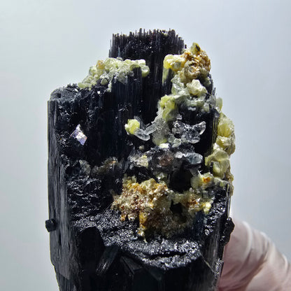 Rare Schorl Tourmaline, Hyalite Opal, Muscovite Specimen Erongo, Namibia 53*30*24mm #12426