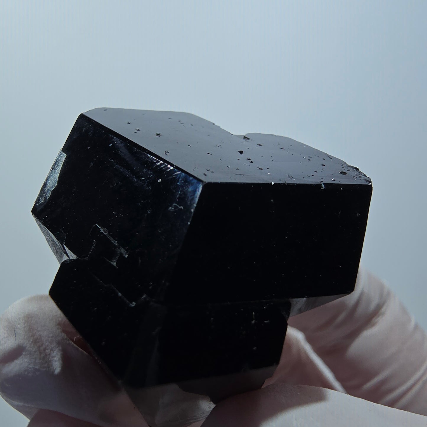 Tourmaline Schorl symétrique avec Hyalite Erongo, Namibie 40*32*32mm #12428