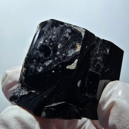 Tourmaline Schorl symétrique avec Hyalite Erongo, Namibie 40*32*32mm #12428