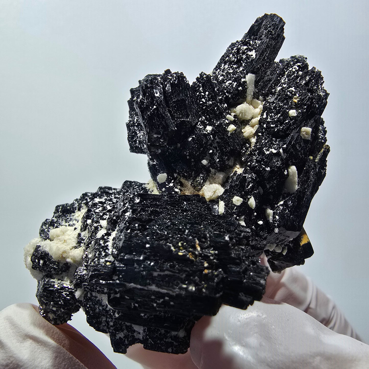 Tourmaline Schorl rare, Opale hyalite, Orthose Erongo, Namibie 62*39*34mm #12432