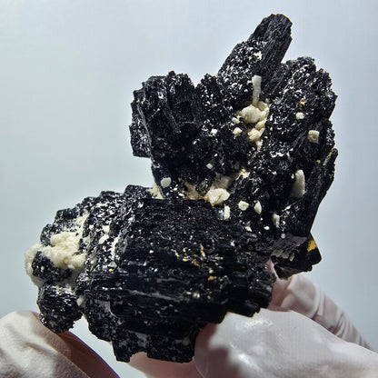 Tourmaline Schorl rare, Opale hyalite, Orthose Erongo, Namibie 62*39*34mm #12432