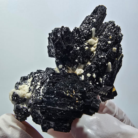 Rare Schorl Tourmaline, Hyalite Opal, Orthoclase Erongo, Namibia 62*39*34mm #12432