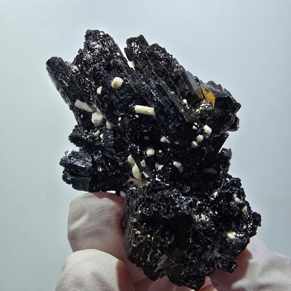 Tourmaline Schorl rare, Opale hyalite, Orthose Erongo, Namibie 62*39*34mm #12432