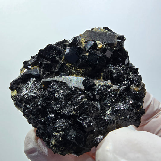 Schörl Turmalin, Hyalit Opal, Rauchquarz Stufe Erongo, Namibia 49*42*23mm #12434