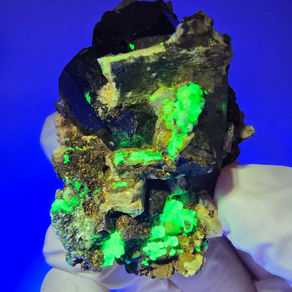 Schörl Turmalin, Aquamarin, Hyalit Opal, Orthoklas Erongo, Namibia 52*36*28mm #12437