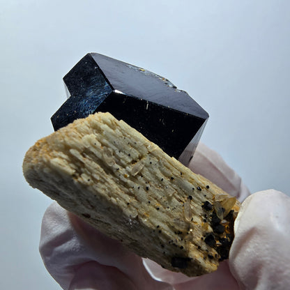 Schörl Turmalin, Hyalit Opal, Rauchquarz, Orthoklas Erongo, Namibia 38*38*28mm #12438