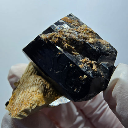 Schörl Turmalin, Hyalit Opal, Rauchquarz, Orthoklas Erongo, Namibia 38*38*28mm #12438